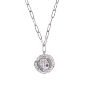 12 CONSTELLATIONS Pisces double-sided customized coin necklace