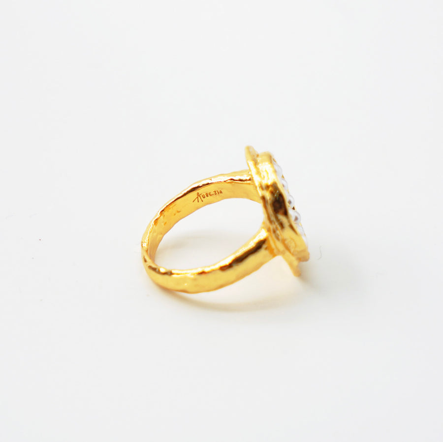 Pearls of Fortune 18K Gold Plated Pearl Ring