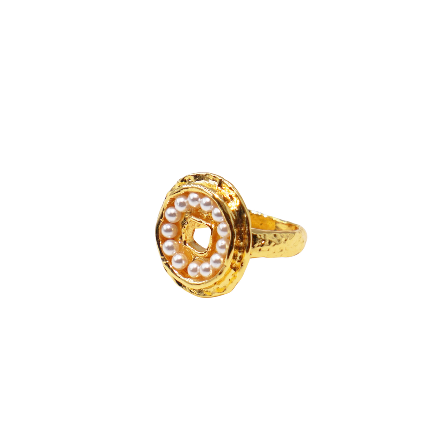 Pearls of Fortune 18K Gold Plated Pearl Ring
