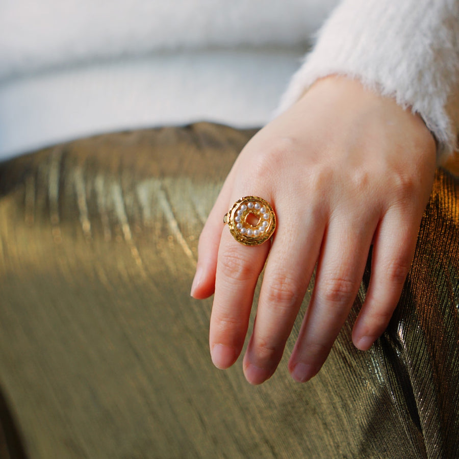 Pearls of Fortune 18K Gold Plated Pearl Ring