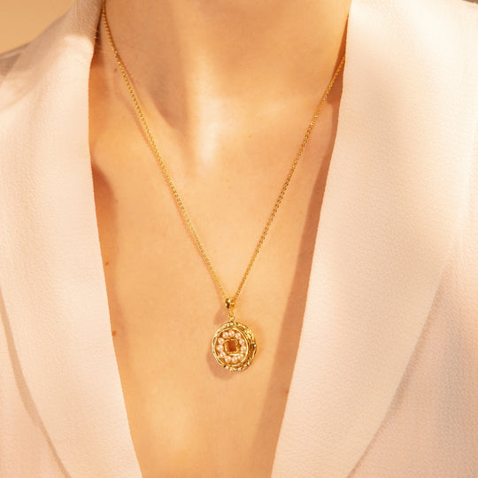 Pearls of Fortune 18K Gold Plated Pearl Pendant Necklace