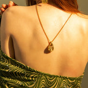 FLYING BIRD LOVE ODYSSEY 18K Gold Plated ancient Bronze Phoenix Coin Necklace