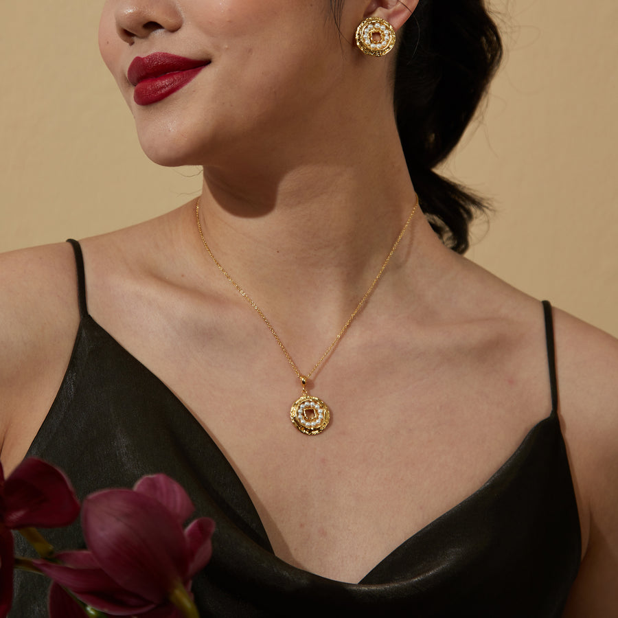 Pearls of Fortune 18K Gold Plated Pearl Pendant Necklace