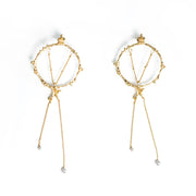 LOST IN EDEN'S GARDEN  18K Gold Plated Pearl Drop Earrings