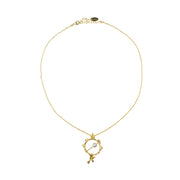 LOST IN EDEN'S GARDEN 18K Gold Plated Pearl Pendant Necklace
