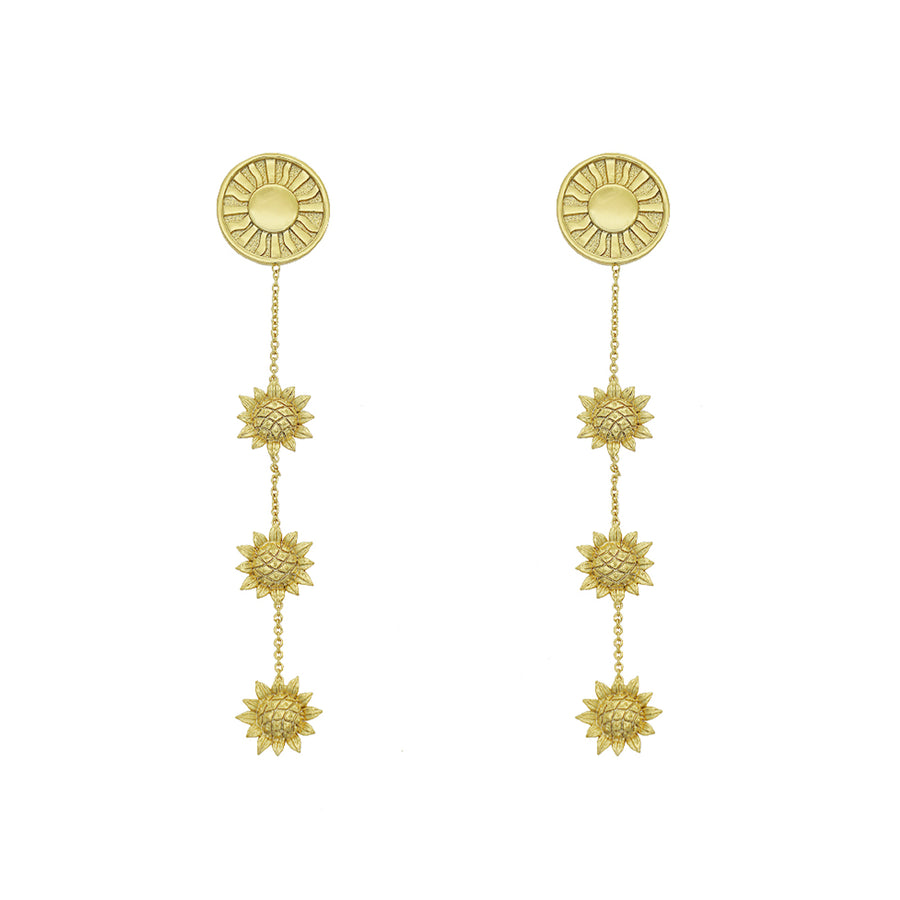TAROT Sun Sunflower Drop Earrings
