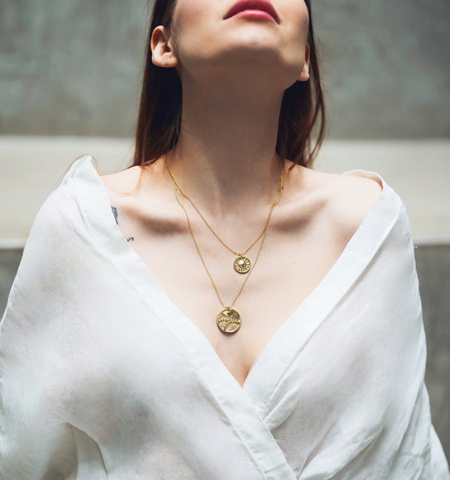 TAROT The Sun Sunflower Layered Necklaces
