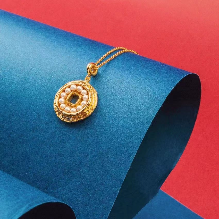 Pearls of Fortune 18K Gold Plated Pearl Pendant Necklace