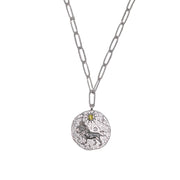 12 CONSTELLATIONS Leo double-sided customized coin necklace