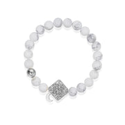 「Three Charms」 Sundial &Lotus&The endless love knot turquoise beaded bracelet