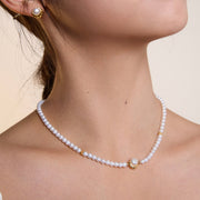 Moonlit Halo / Lunar Phase& Moon Pearl Necklace