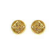 「Three Charms」Venus Bound the endless love knot simple stud earrings