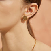 「Three Charms」Venus Bound the endless love knot simple stud earrings
