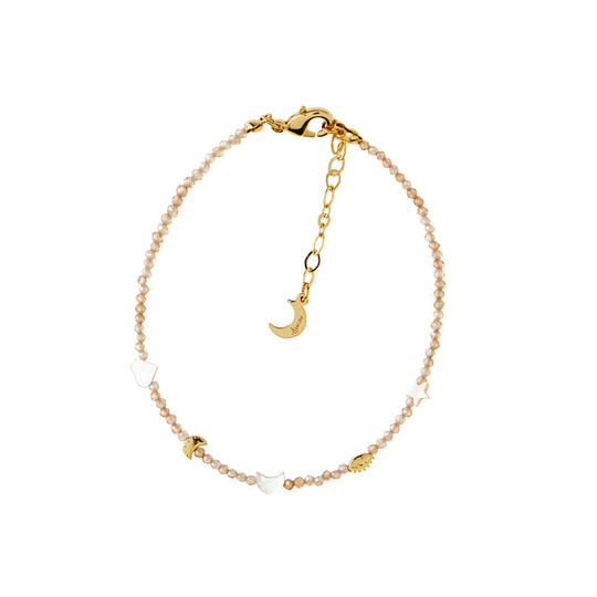 Daughter of Ra God Evil eye Color Crystal Anklet