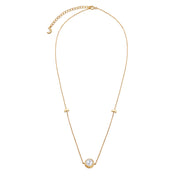 Moonlit Grace / Lunar Phase& Moon Minimalist Pearl Necklace
