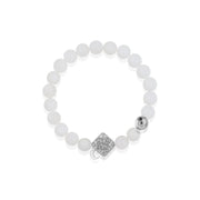「Three Charms」 Sundial &Lotus&The endless love knot Moonstone beaded bracelet