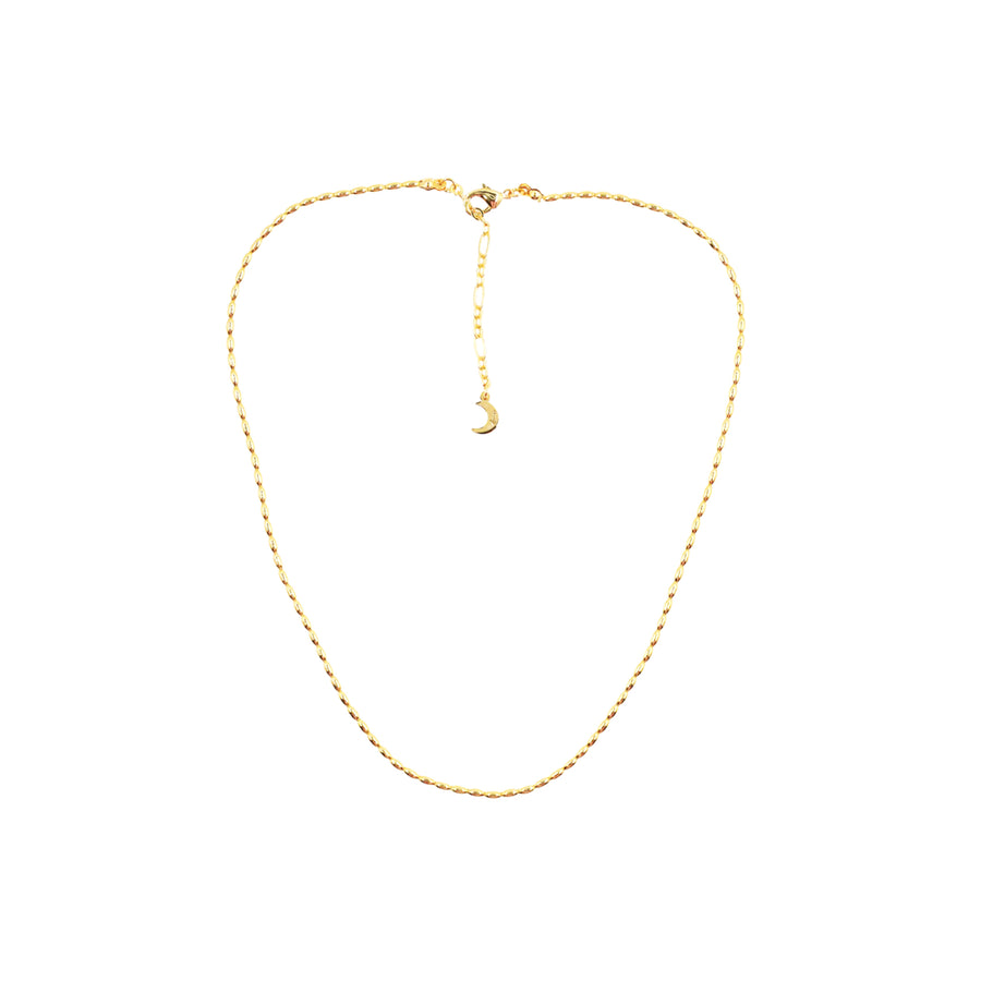 「Three Charms」simple beaded necklace