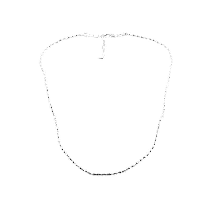 「Three Charms」simple beaded necklace