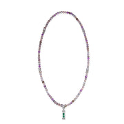 Five Elements「Super Seven」 Pendant 3 Layered Crystal Bracelet & Necklace