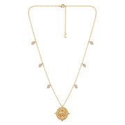 Lotus Within · 18K Gold Vermeil Detachable Double-Layer Lotus Drop Coin Necklace