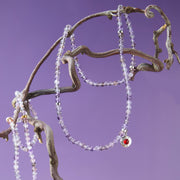 Five Elements「Super Seven」 Pendant 3 Layered Crystal Bracelet & Necklace