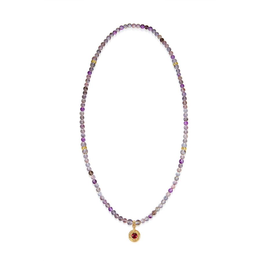 Five Elements「Super Seven」 Pendant 3 Layered Crystal Bracelet & Necklace