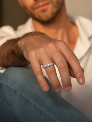 Lotus Within · 18K Gold Vermeil / Rhodium Plated Sterling Silver Starlight Dew Adjustable Open Ring