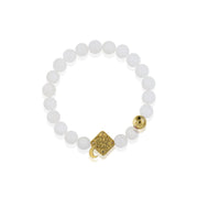 「Three Charms」 Sundial &Lotus&The endless love knot Moonstone beaded bracelet