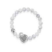 「Three Charms」 Sundial &Lotus&The endless love knot turquoise beaded bracelet