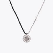 「Three Charms」 Venus Bound the endless love knot crystal beaded necklace