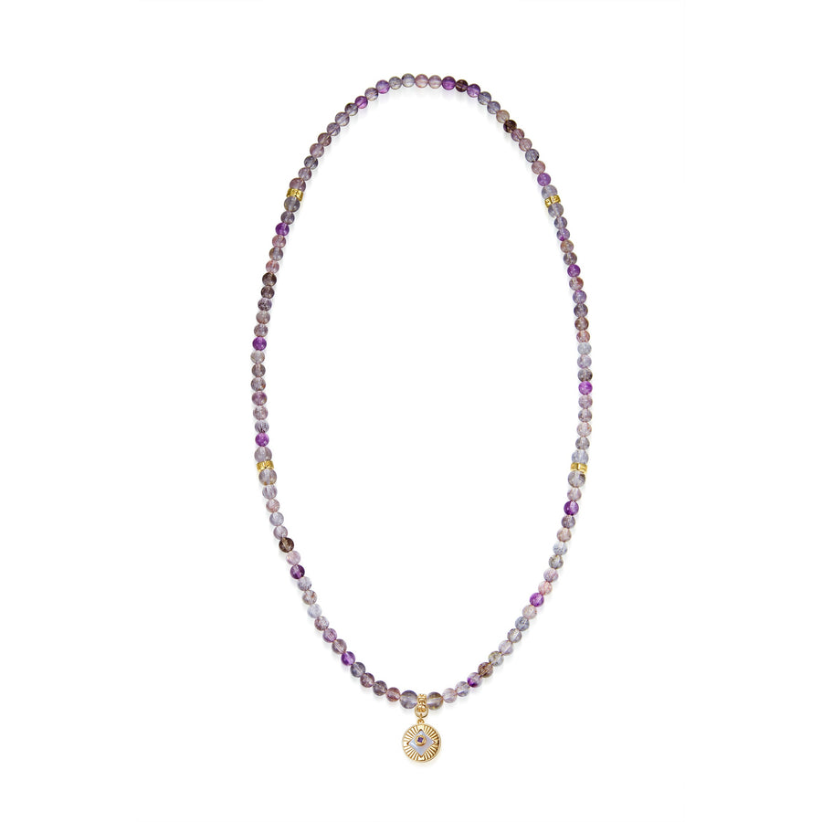 Five Elements「Super Seven」 Pendant 3 Layered Crystal Bracelet & Necklace