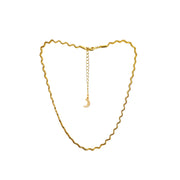 Golden Dune French braid ripple necklace