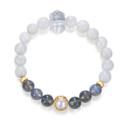 Echoes Within / Lunar Phase& Moon Grey Moonstone Crystal Bracelet