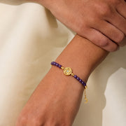 Lotus Within · 18K Gold Vermeil / Rhodium Plated Sterling Silver As You Wish Amethyst Beaded Bracelet