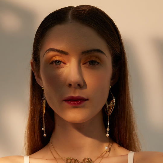 PEARLWING Butterfly Pearl Drop Earrings