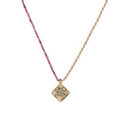 「Three Charms」Lunar Bloom Lotus crystal beaded necklace