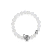 「Three Charms」 Sundial &Lotus&The endless love knot Moonstone beaded bracelet
