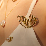 REVERIE Butterfly pearl brooch