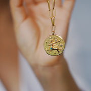 12 CONSTELLATIONS Sagittarius double-sided customized coin necklace