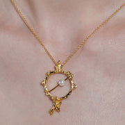 LOST IN EDEN'S GARDEN 18K Gold Plated Pearl Pendant Necklace
