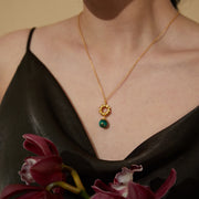 REBORN 'Air' Oracle Bone Malachite Customized Necklace