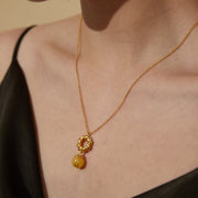 REBORN 'Earth' Oracle Bone Amber Customized Necklace