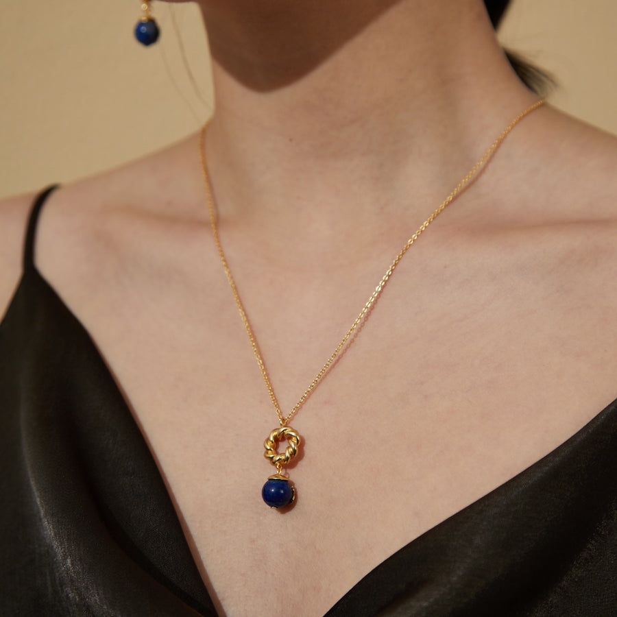 REBORN 'Water' Oracle Bone Lazurite Customized Necklace