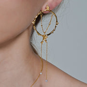 LOST IN EDEN'S GARDEN  18K Gold Plated Pearl Drop Earrings