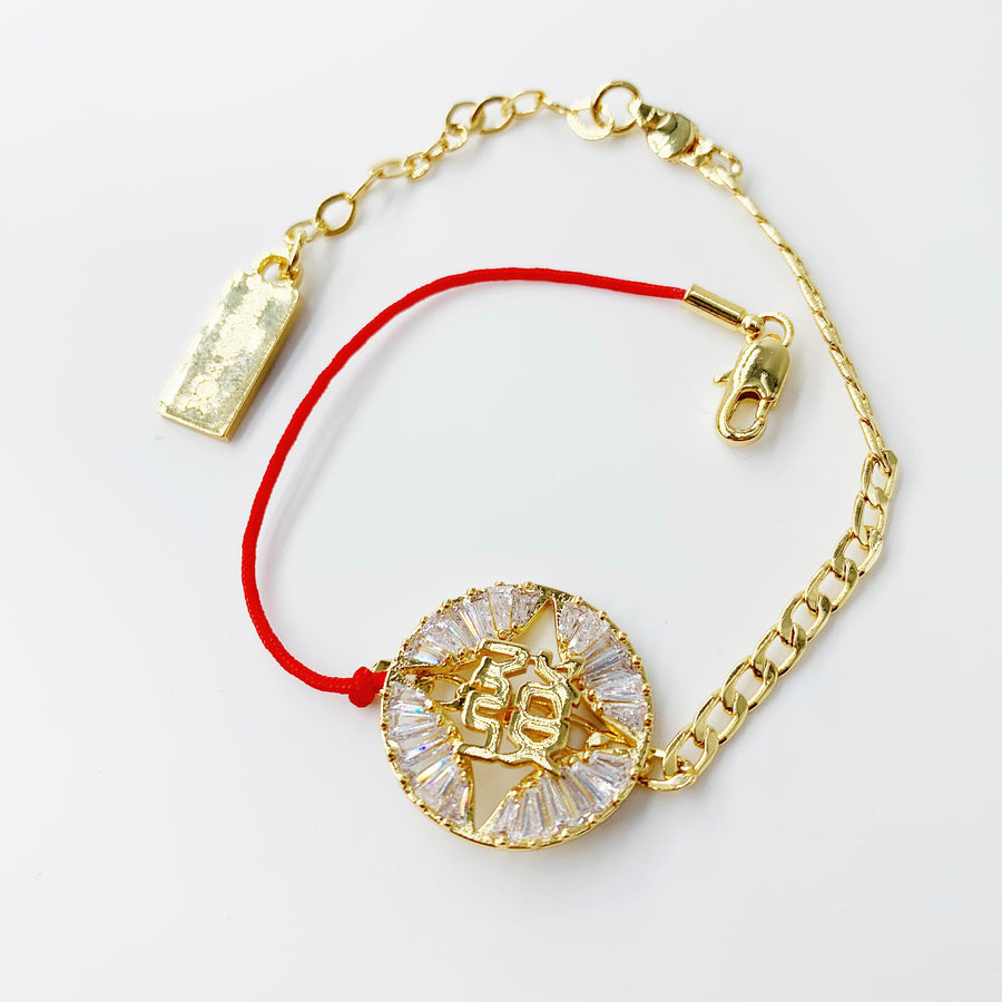FORTUNE  Red rope chain good luck bracelet